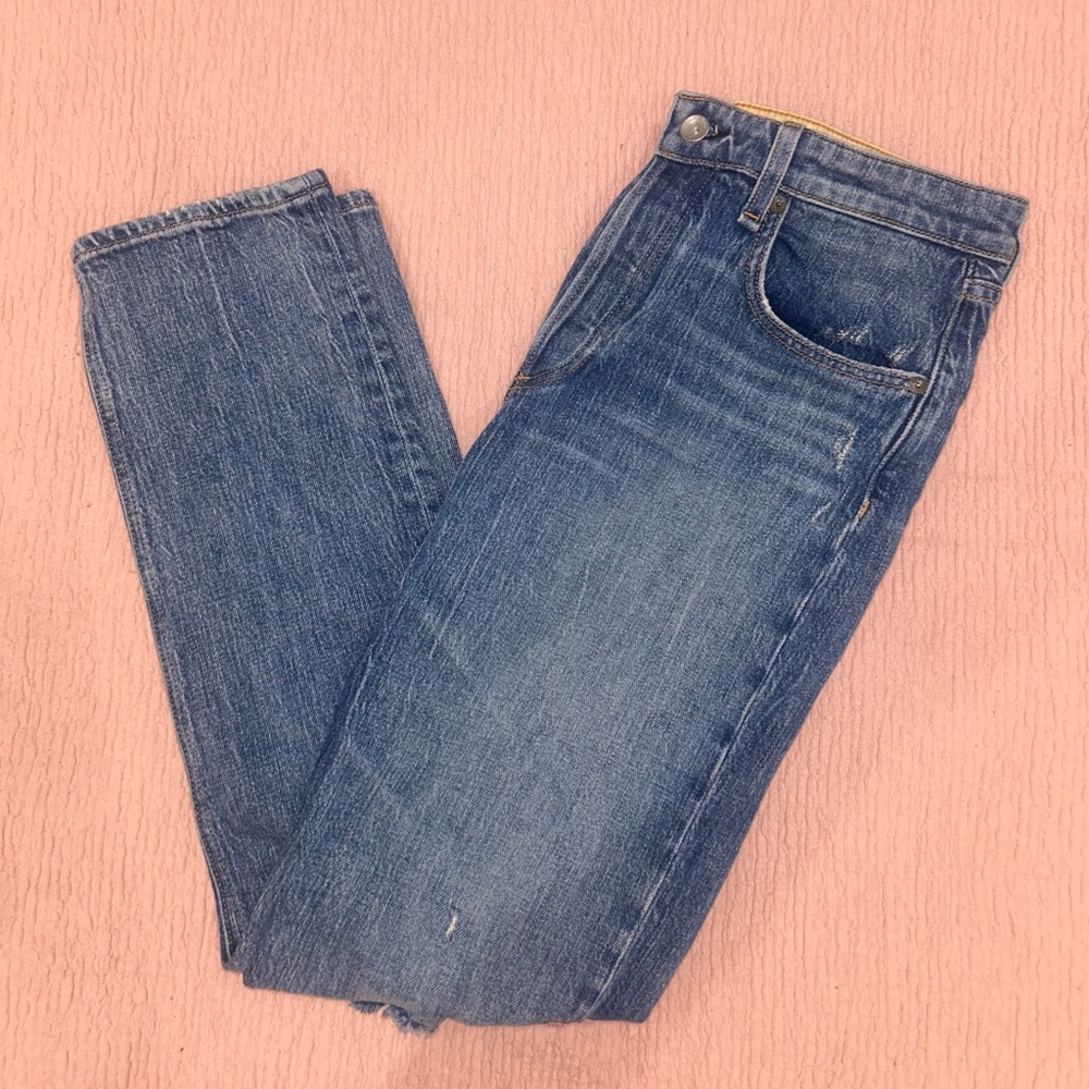 Rag & Bone Rosa Mid Rise Straight Leg Boyfriend Jeans